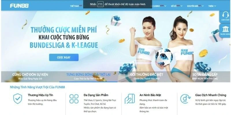 Qua vài thao tác đơn giản, bạn đã có thể đăng nhập Fun88 trên website thành công