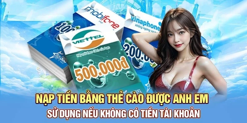 Thẻ cào sẽ giúp bạn Nạp tiền Fun88 tại nhà cái